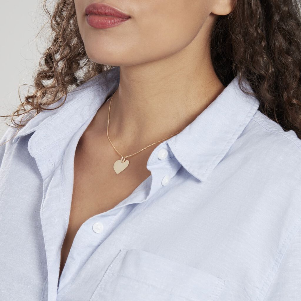 Pendentif Sirona Coeur Gravable Or Jaune