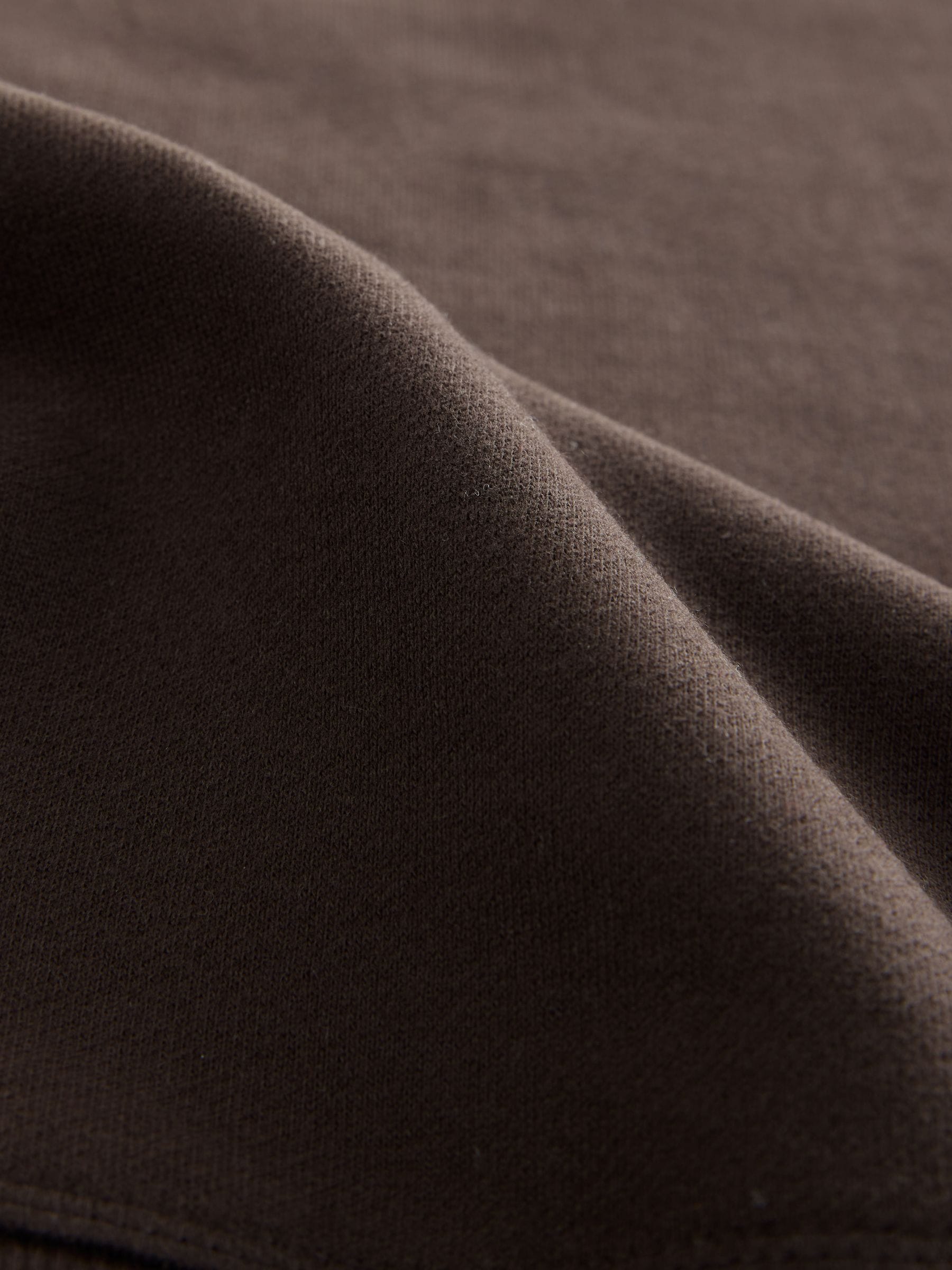 Chocoladebruin - Verfijnd sweatshirt met ronde hals, lange mouwen en ribbels