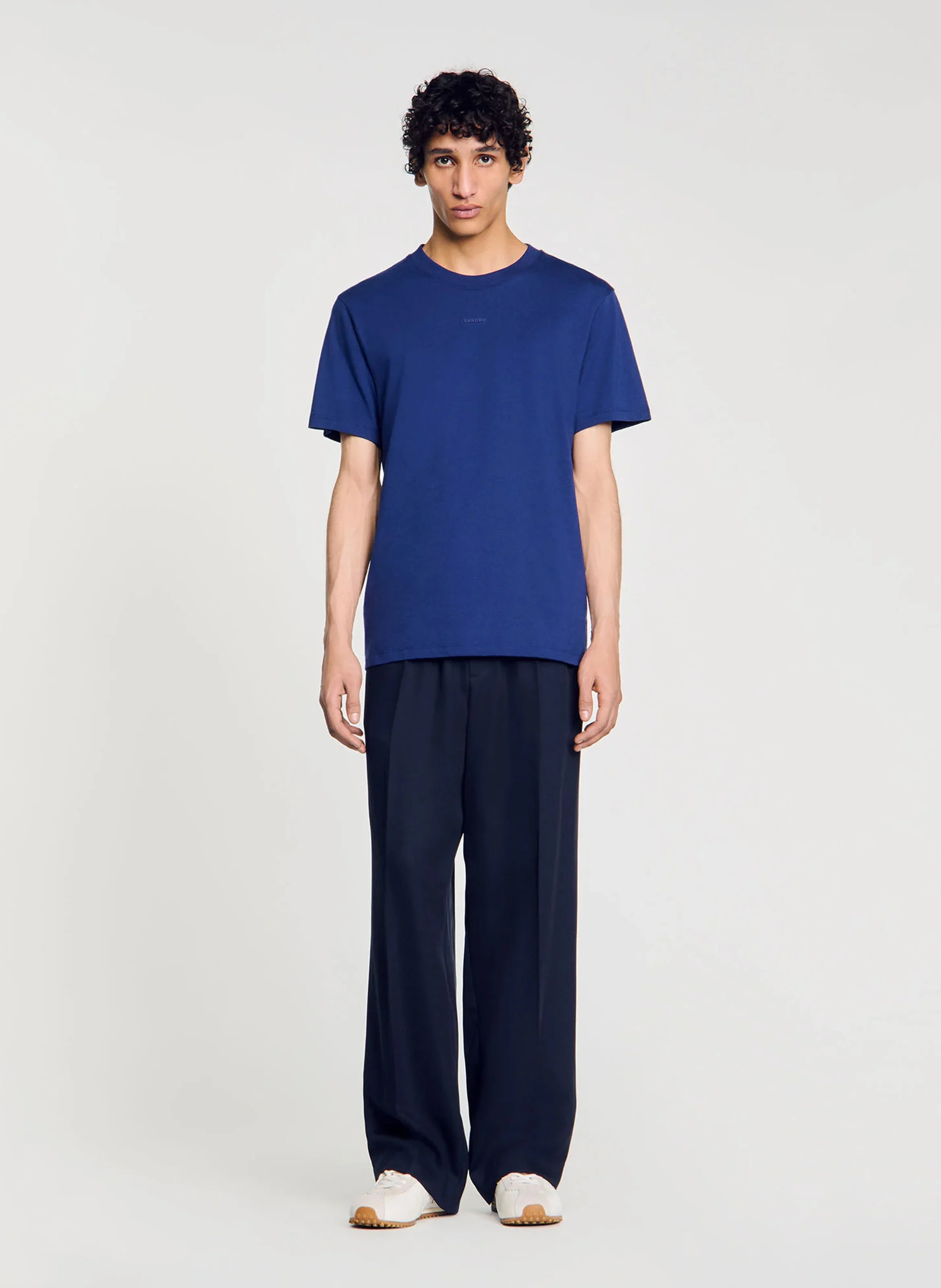 Tee-shirt droit en coton | Bleu