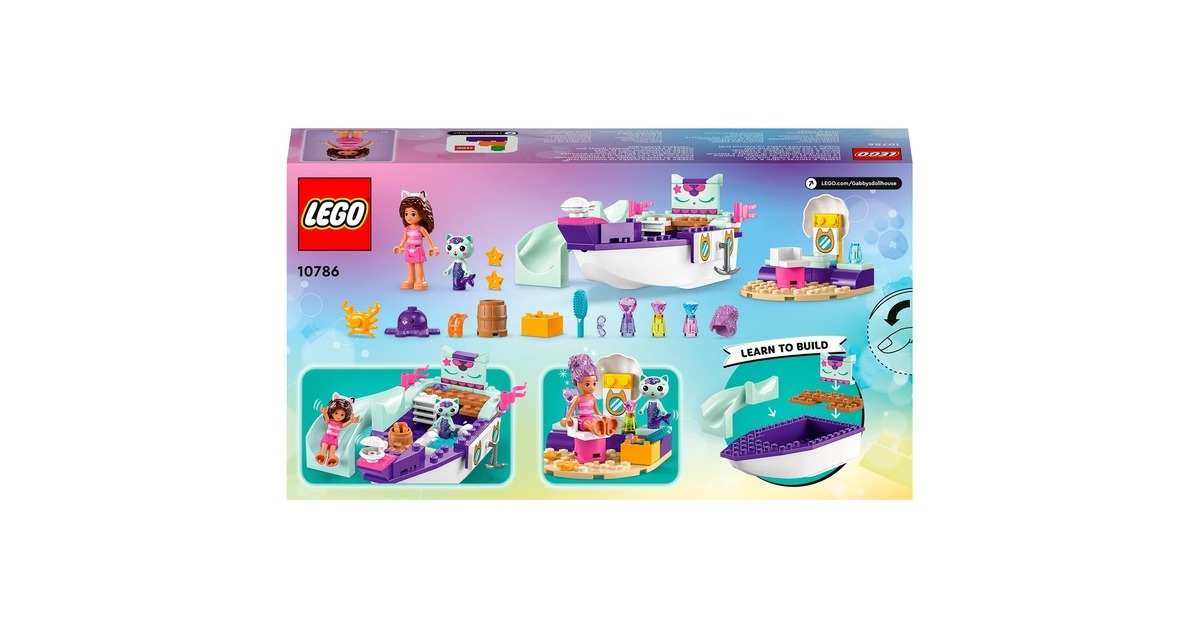 LEGOGabby's poppenhuis - Vertroetelschip van Gabby en Meerminkat Constructiespeelgoed  (10786)