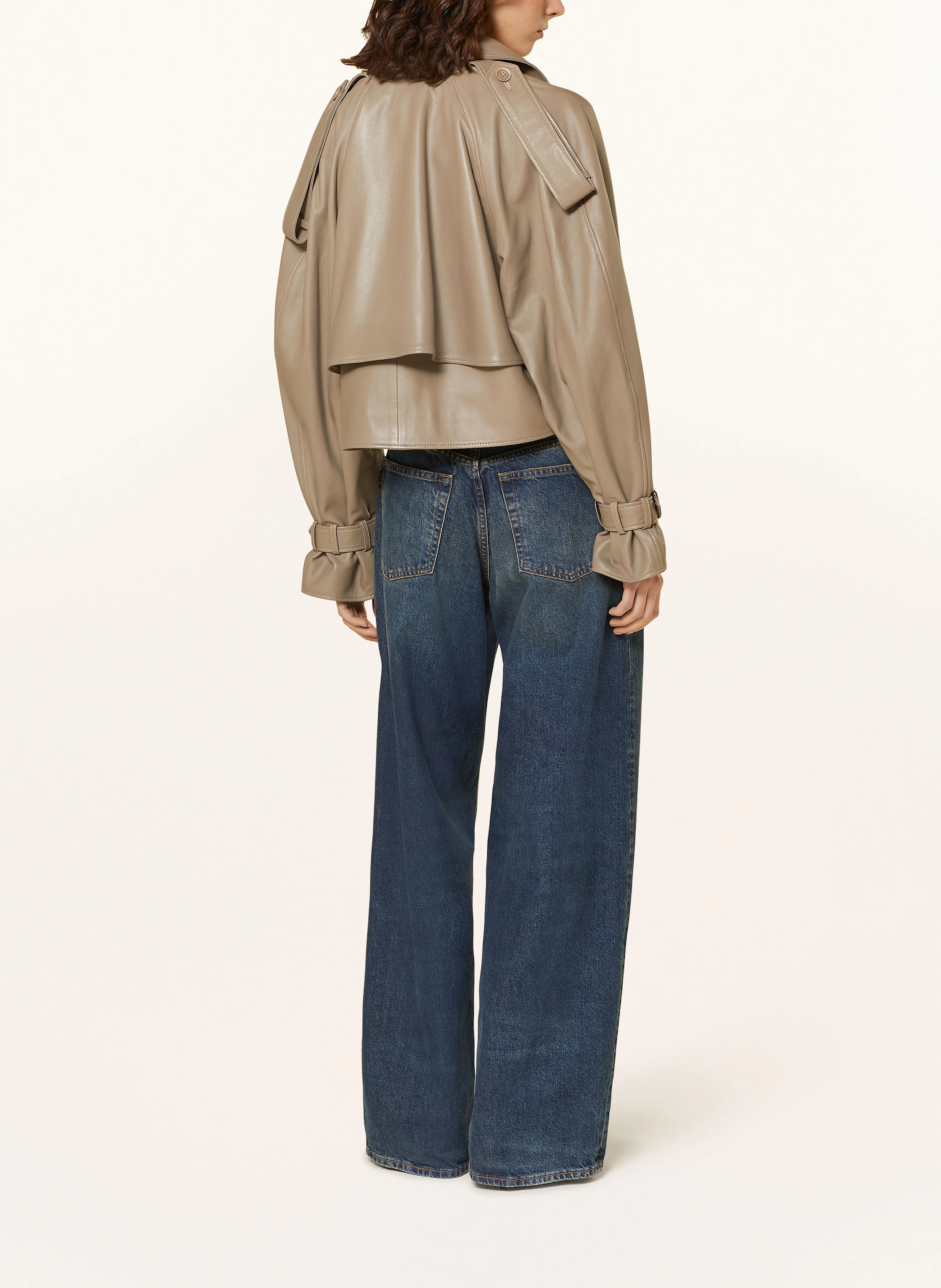 MRS & HUGS Trench-Jacke aus Leder