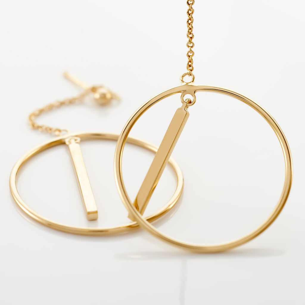 Boucles D'oreilles Pendantes Evana Plaqué Or Jaune