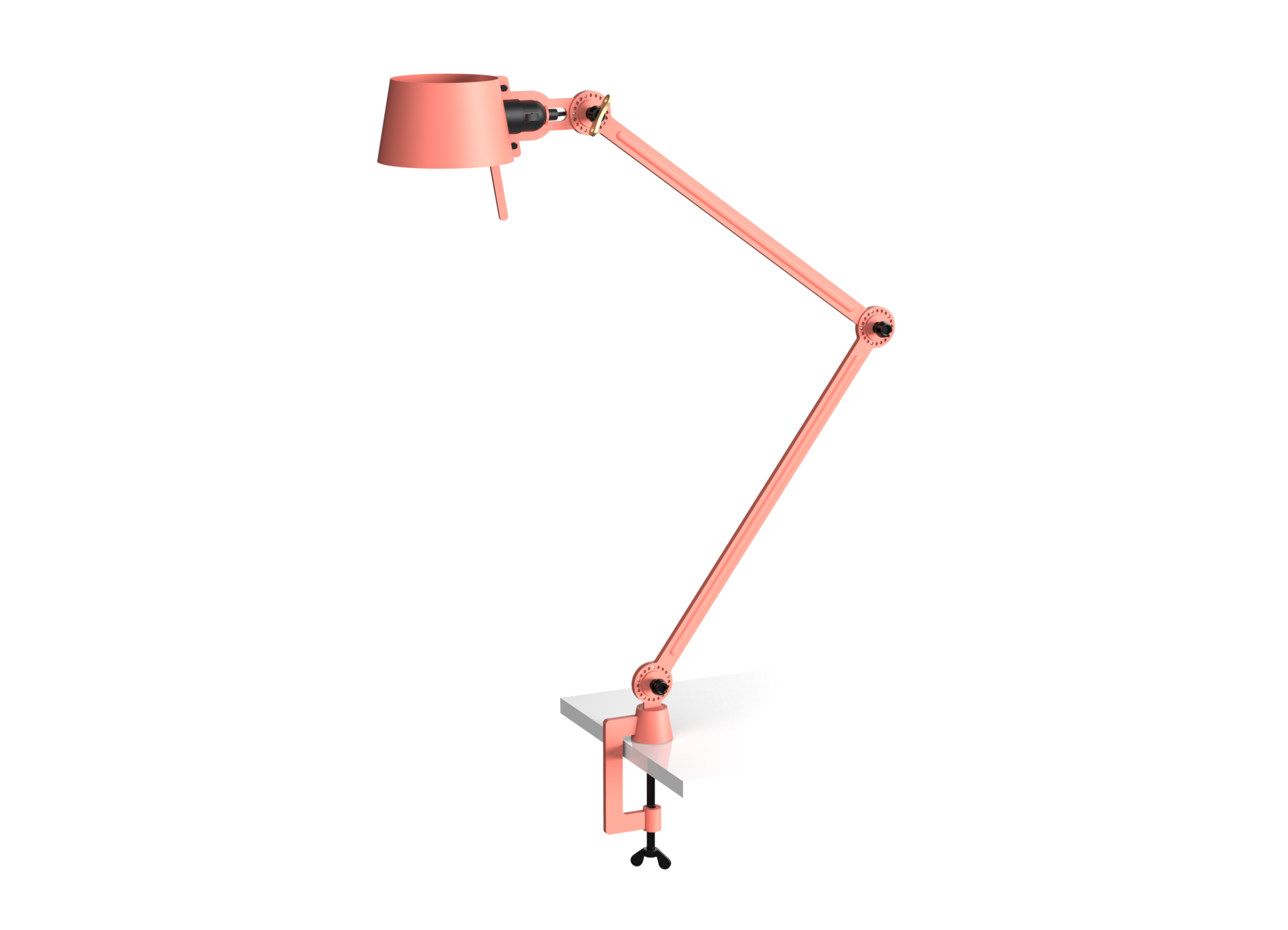 Bureaulamp Bolt met klem 2 armen daybreak rose