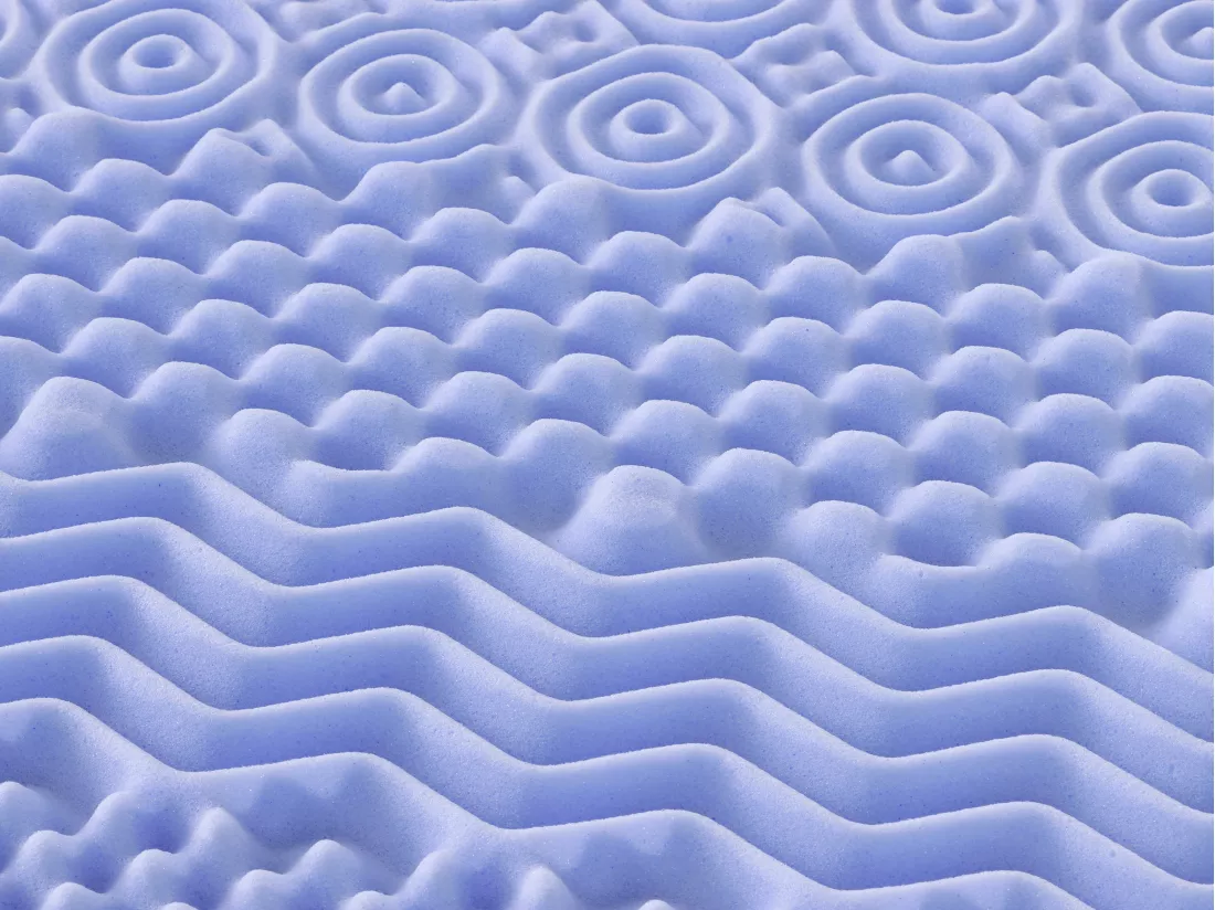 Surmatelas 140 x 190 cm mémoire de forme 7 zones aux extraits de lavande ép.5cm - ANESI de NATUREA