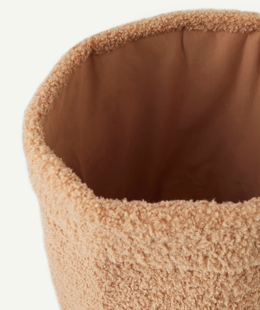 JOLLEINPANIER DE RANGEMENT EN BOUCLETTES CAMEL
