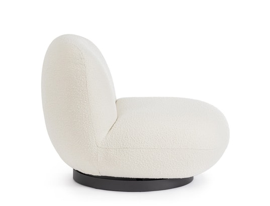 CONCEPT1 - Fauteuil tissu Fauteuil Margot et pouf Fino vert d'eau