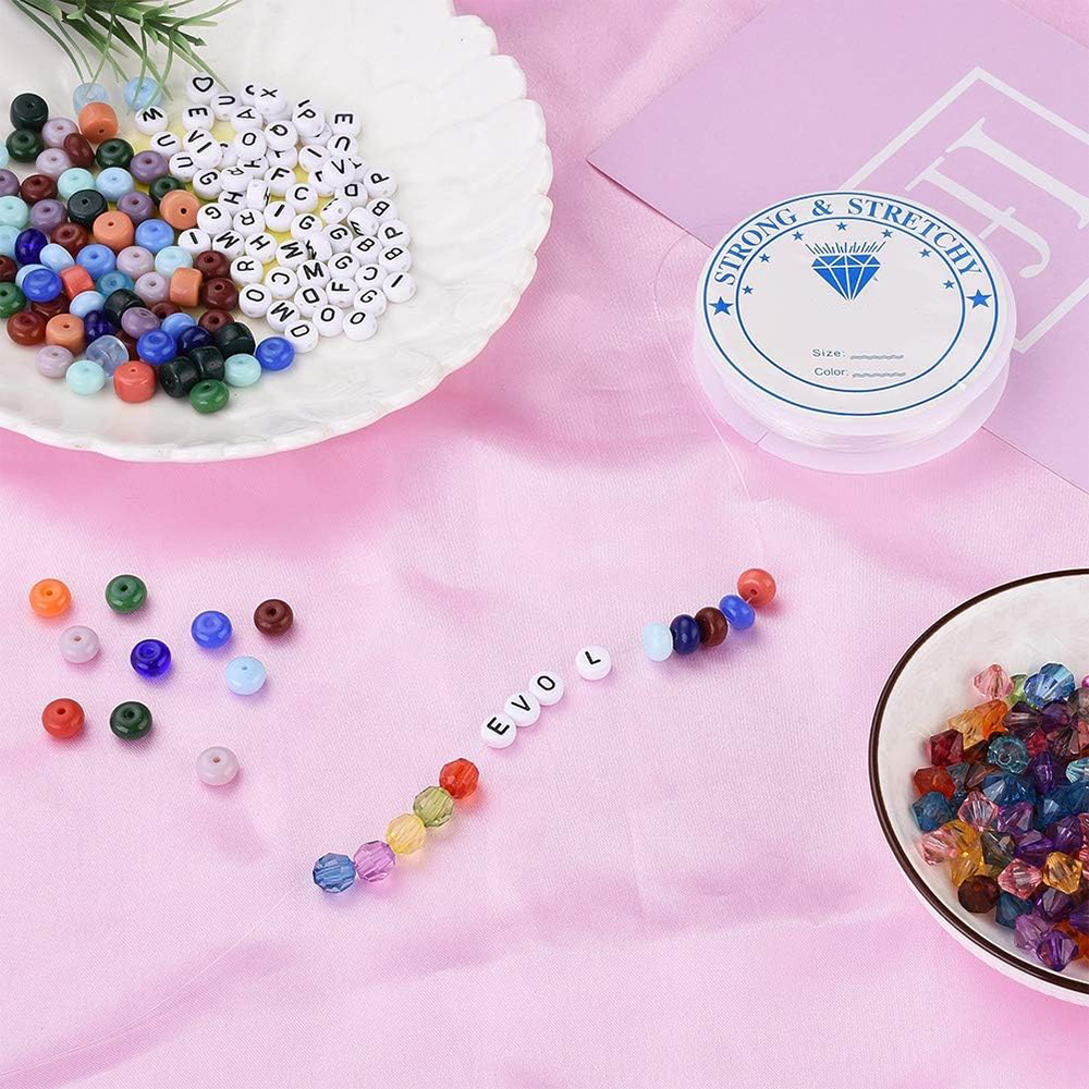 (1mmx4m) Elastisches Nylonband DIY Schmuck Herstellungs Band Bastel Schnur für Armband / Kette - Transparent