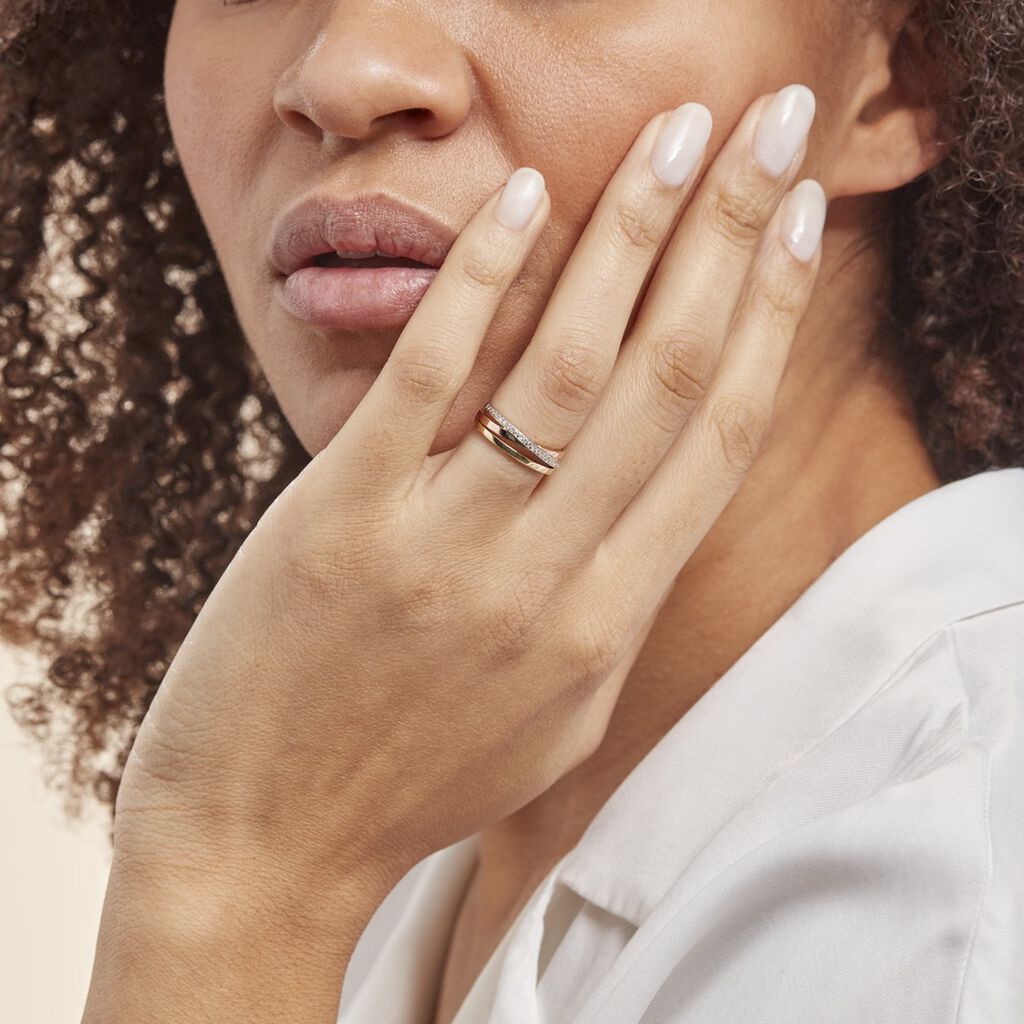 Bague Layan Or Tricolore Diamant