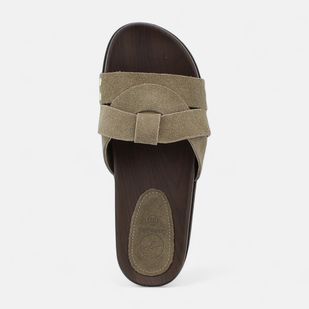 Mules Femme en cuir taupe