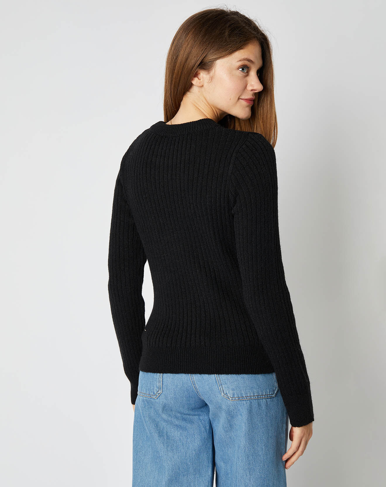An'ge Pull Emma en Maille mélangée noir