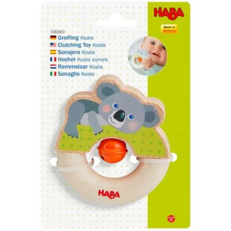 HABA 306660 Greifling Koala mit Glocke Holz natur