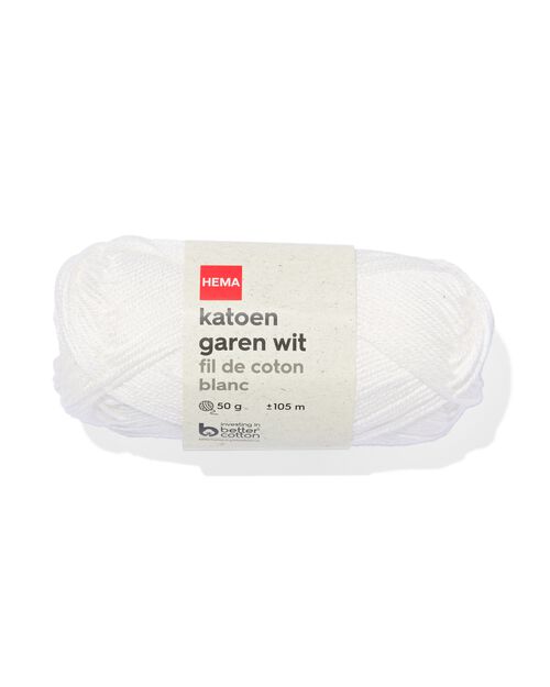 fil de coton blanc 50g 105m