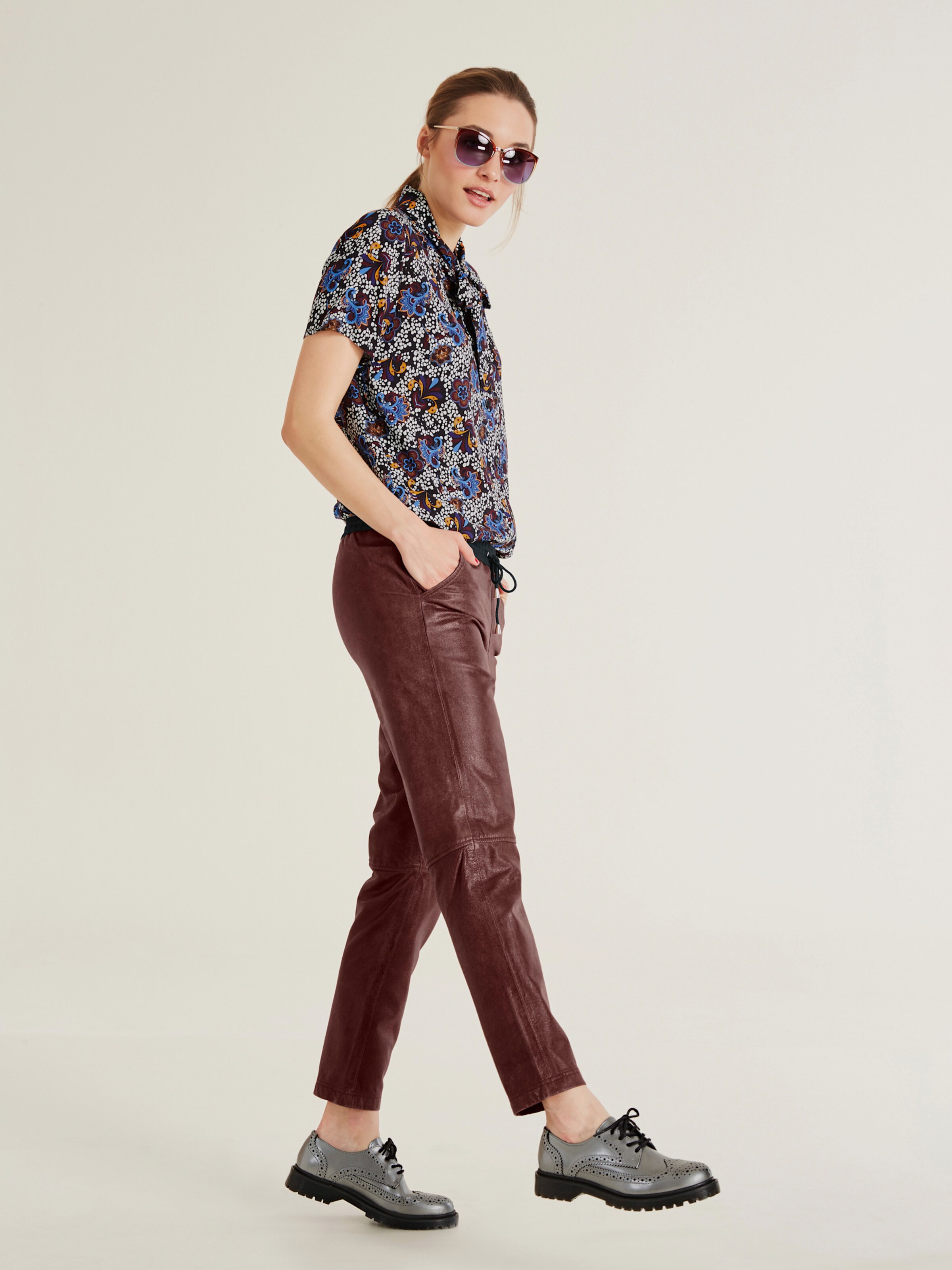 Leder-Jogpants