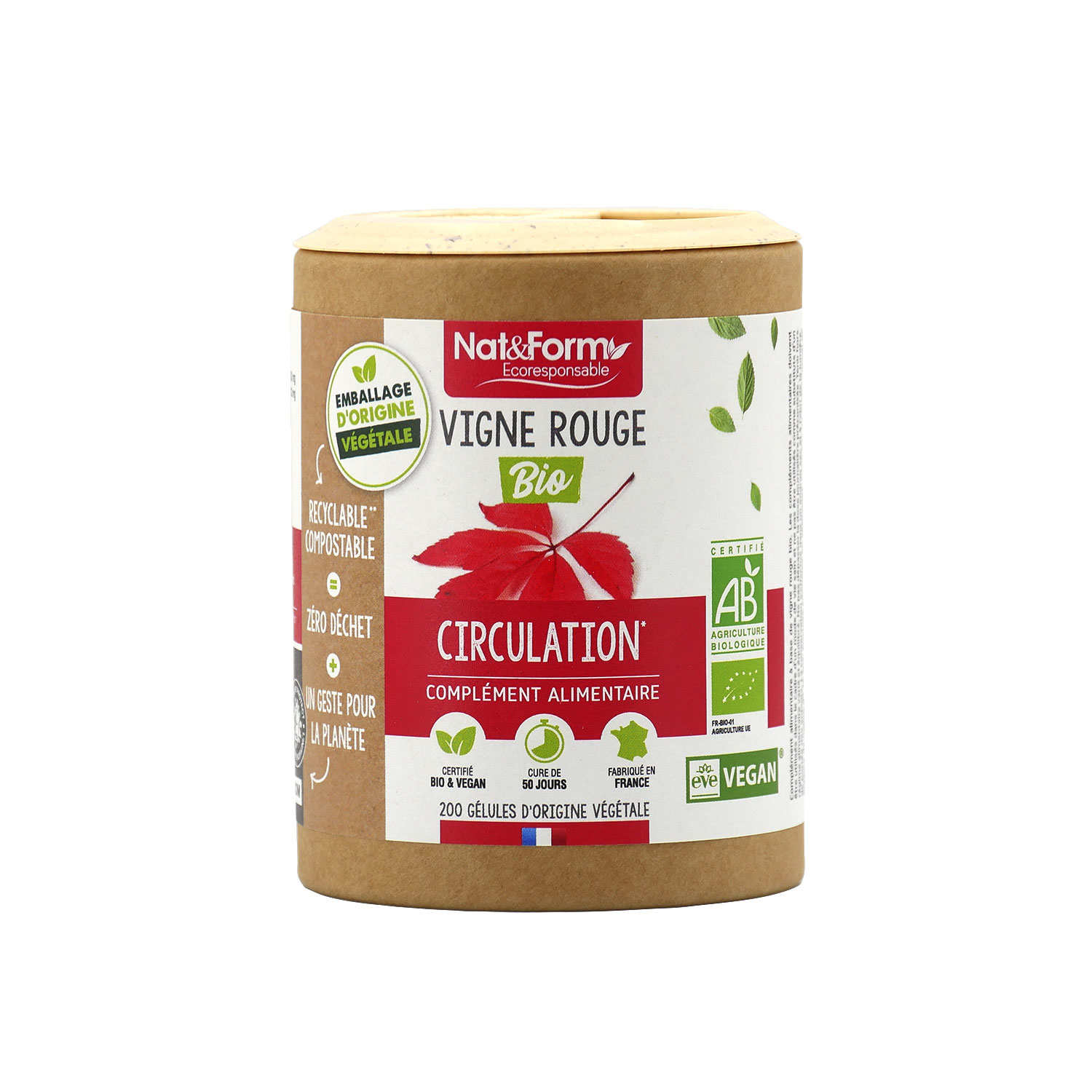 Vigne rouge bio - 200 gélules de 325mg
