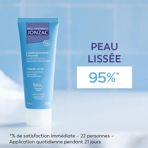 Gel Esfoliante Suave Orgânico Jonzac Thermal Water Essentials 75ml