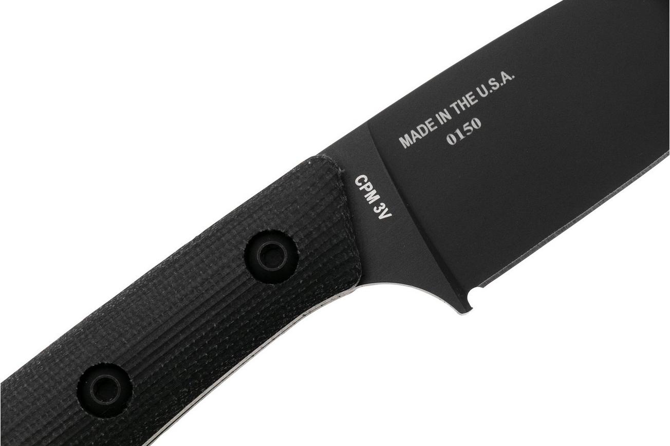ESEE Pacaya ESEE-PACAYA3V-B Black Canvas Micarta, vaststaand mes