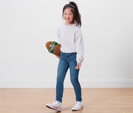 Kinder-High-Waist-Jeans – Fit »Lotta«, blau