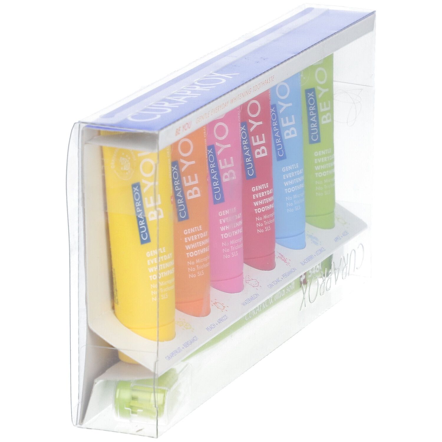 Curaprox® BE YOU mixed Set 6 Zahnpasten inkl. Zahnbürste