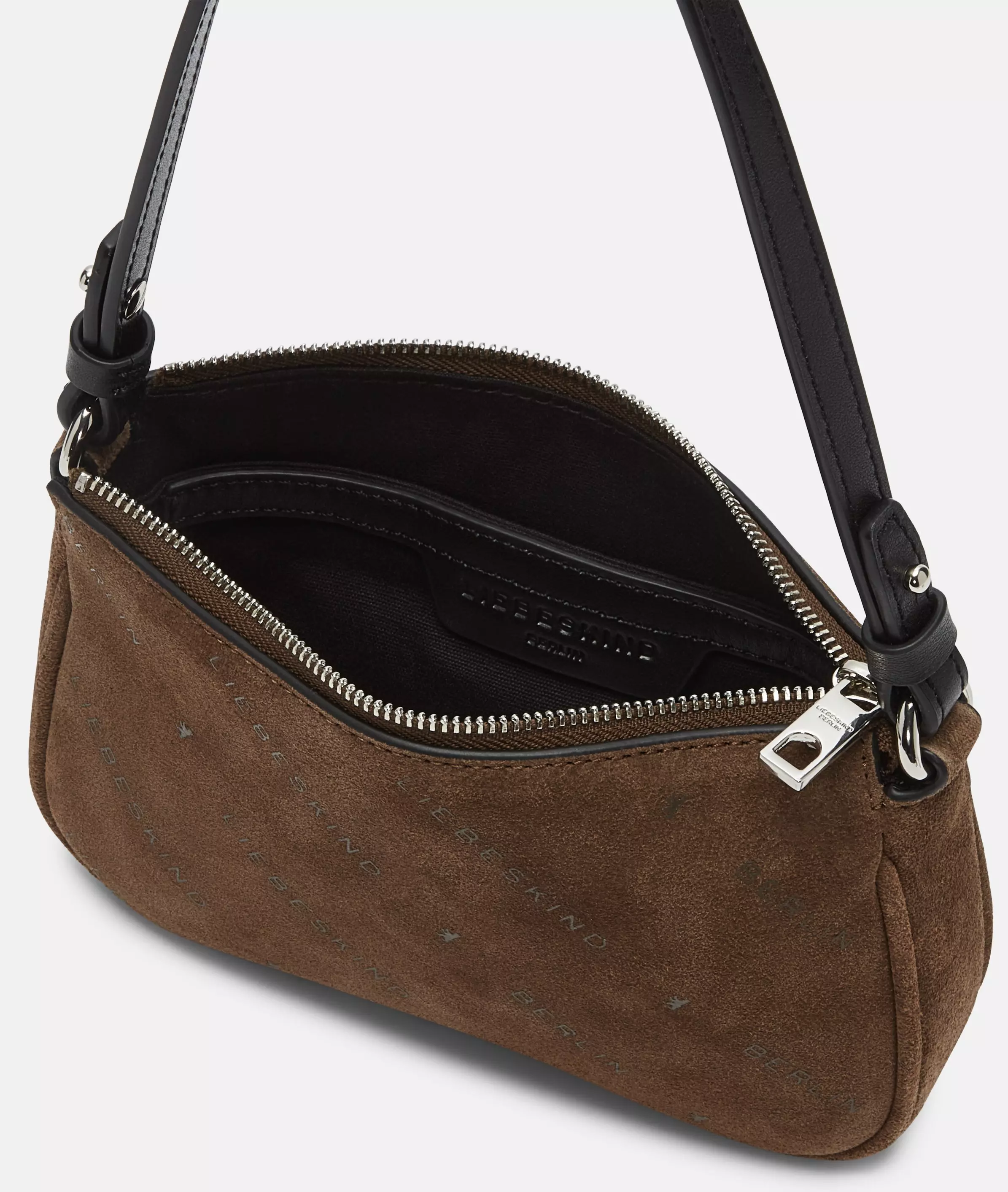 Monogram Crossbody XS Suede shoulder bag with Liebeskind Berlin lettering