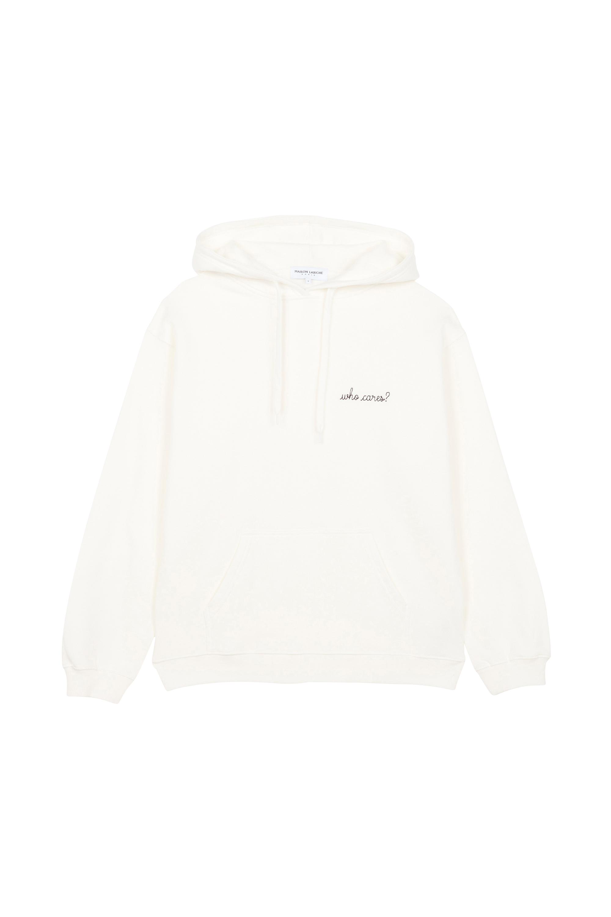 MAISON LABICHE HOODIE WHO CARES Blanc