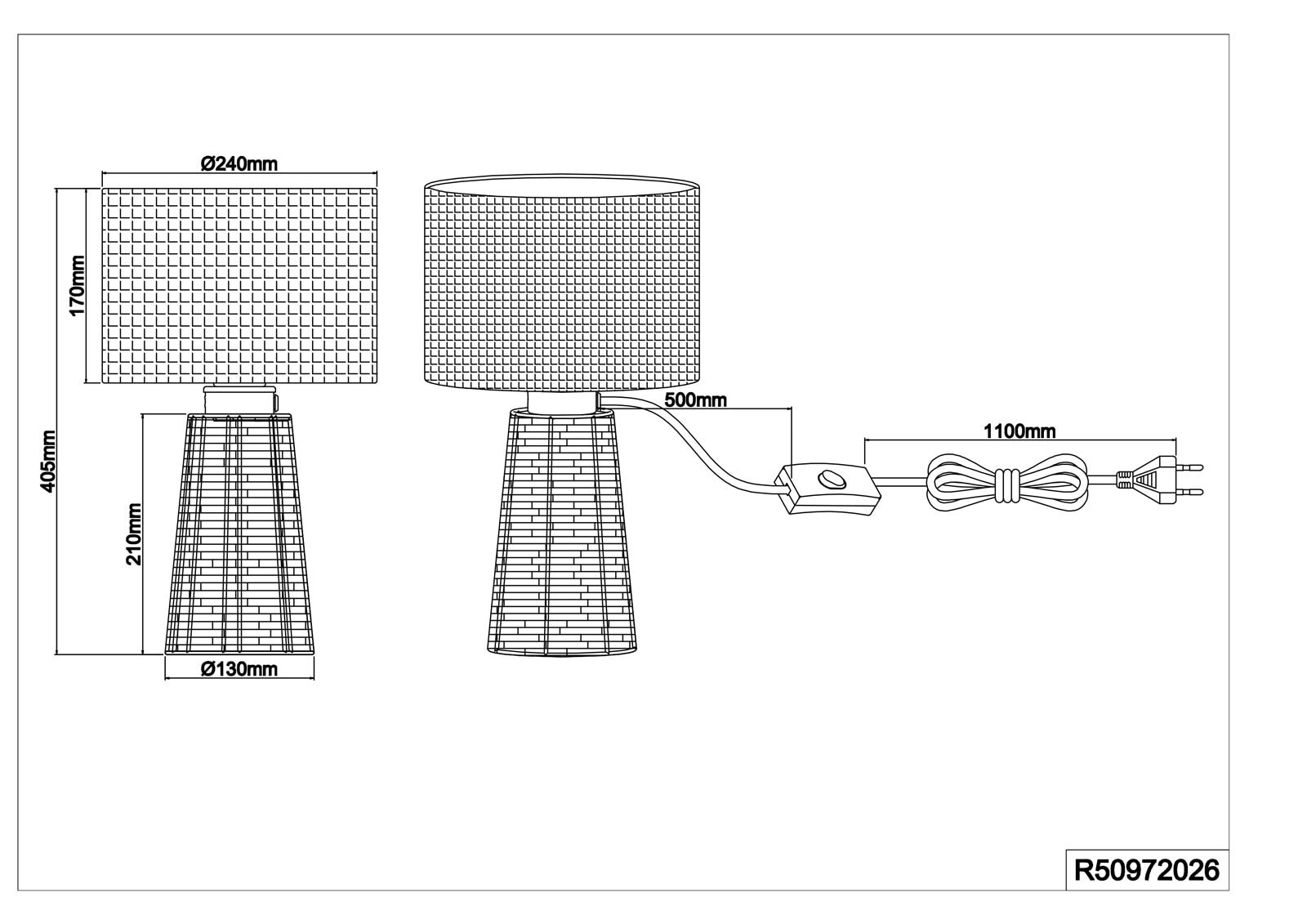 RL Retrofit Tischlampe STRAW