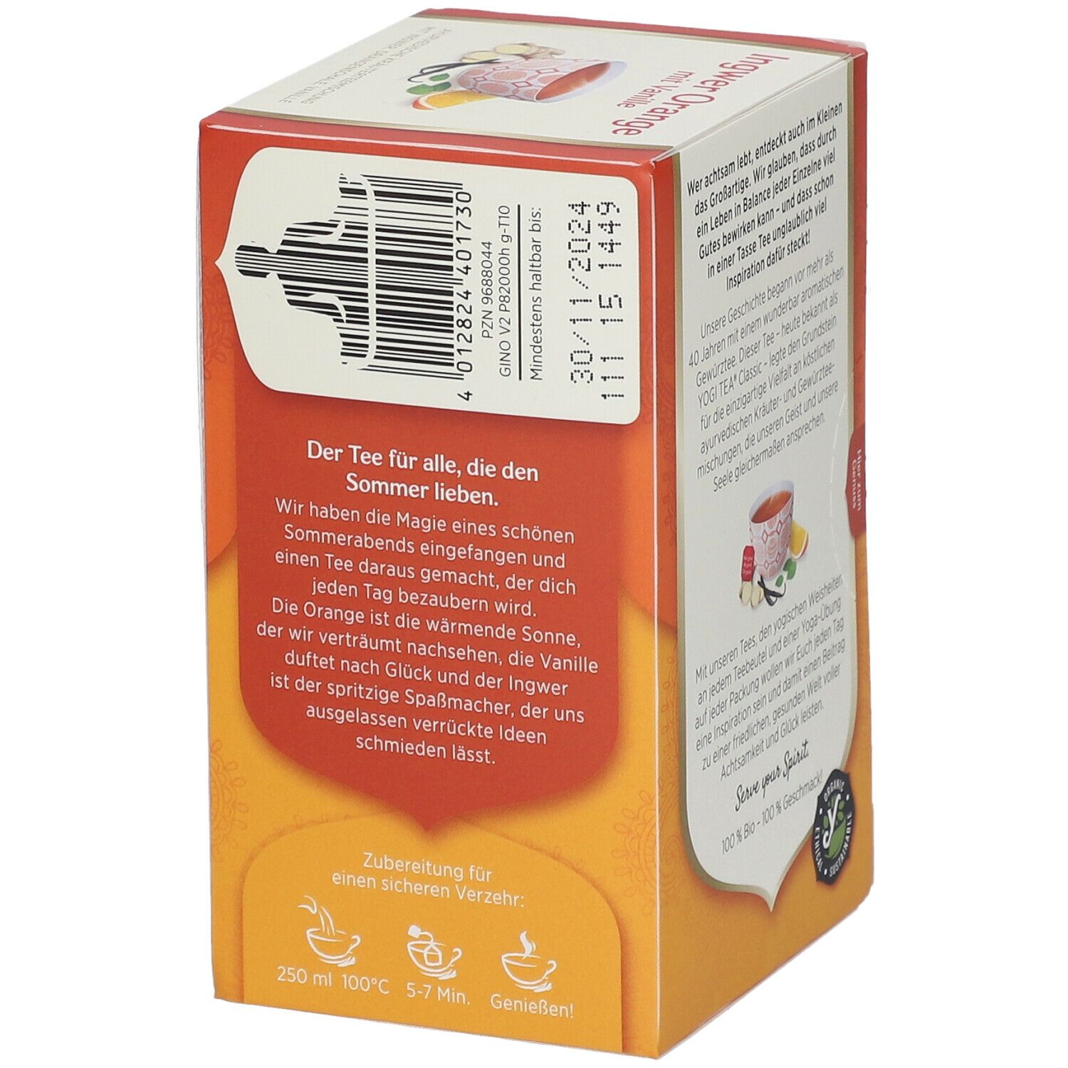 YOGI TEA® Ingwer Orange mit Vanille, Gewürztee