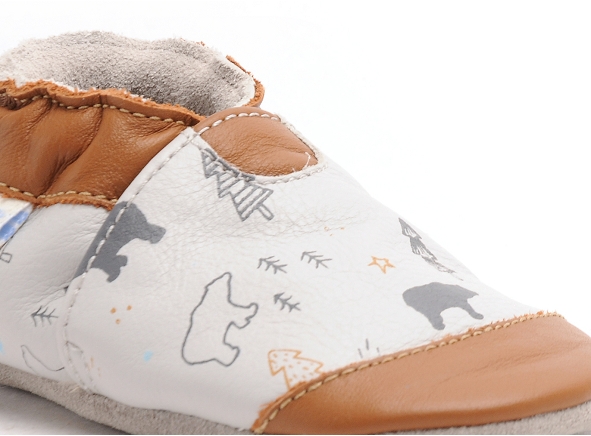 Robeez chaussons bebe wintering bear gris