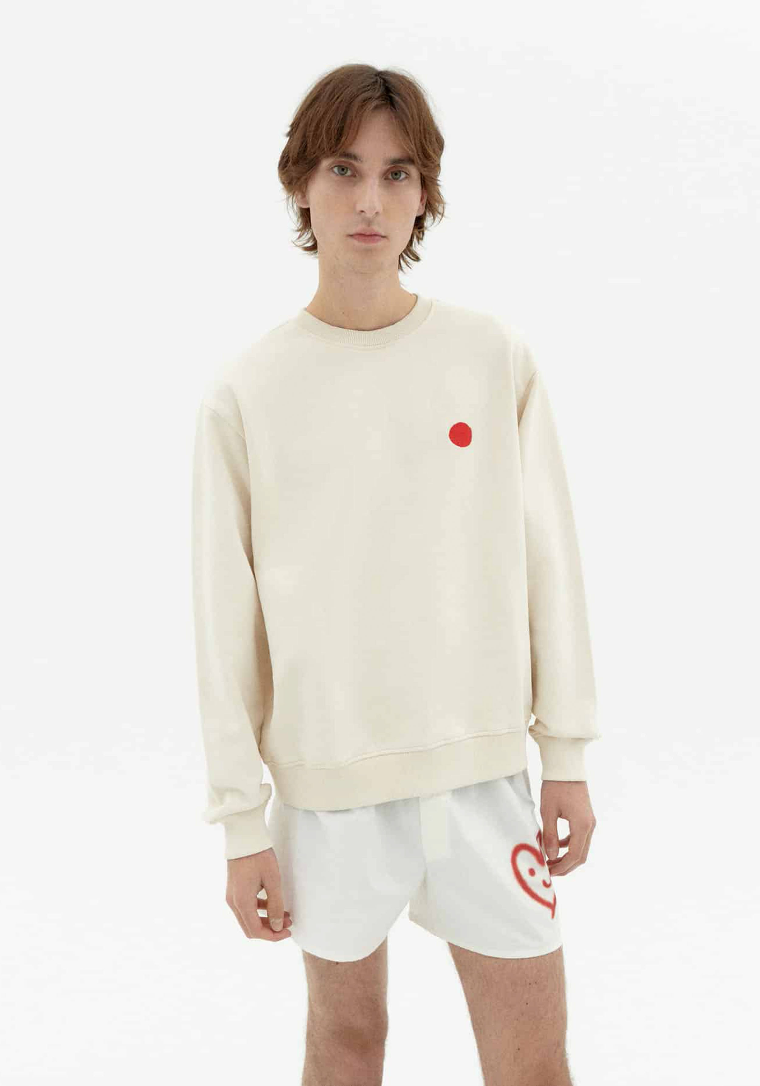 Thinking Mu Sweatshirt Leon Sunset White