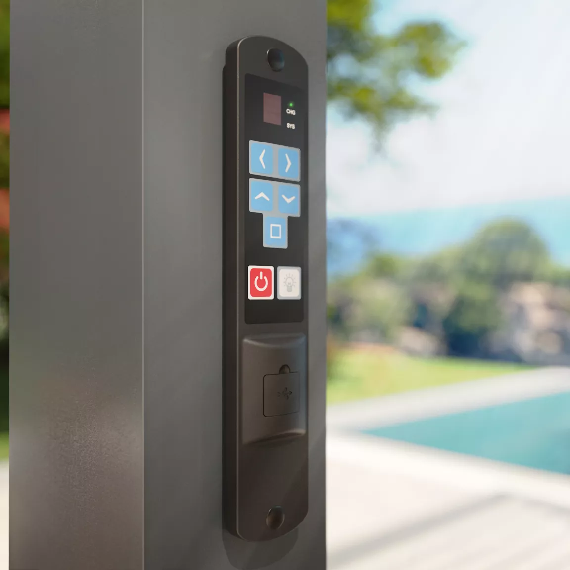 Pergola bioclimatique Autoportée motorisée aluminium et LED (3 x 4 m) Gris anthracite
