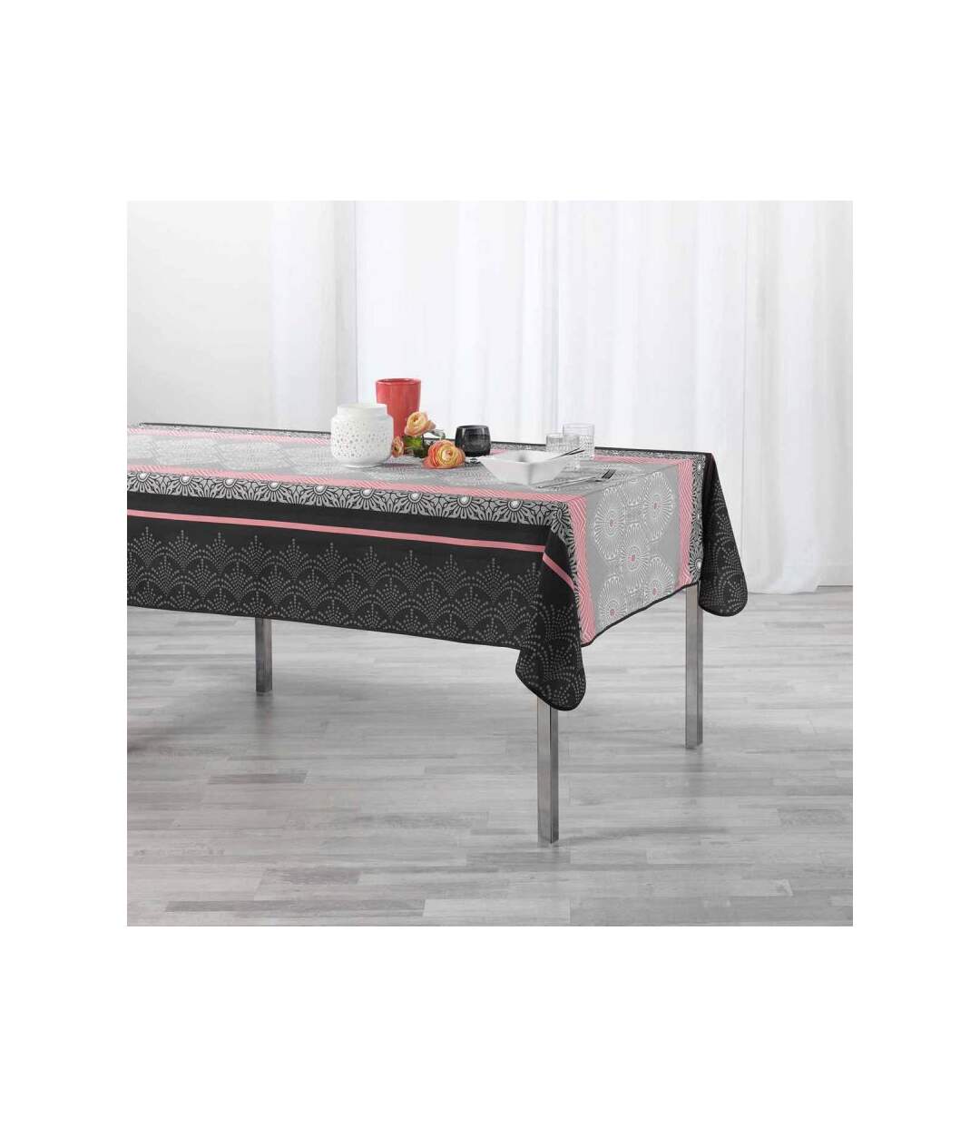 Nappe Antitache Cuisine Addict 150x200cm Rose