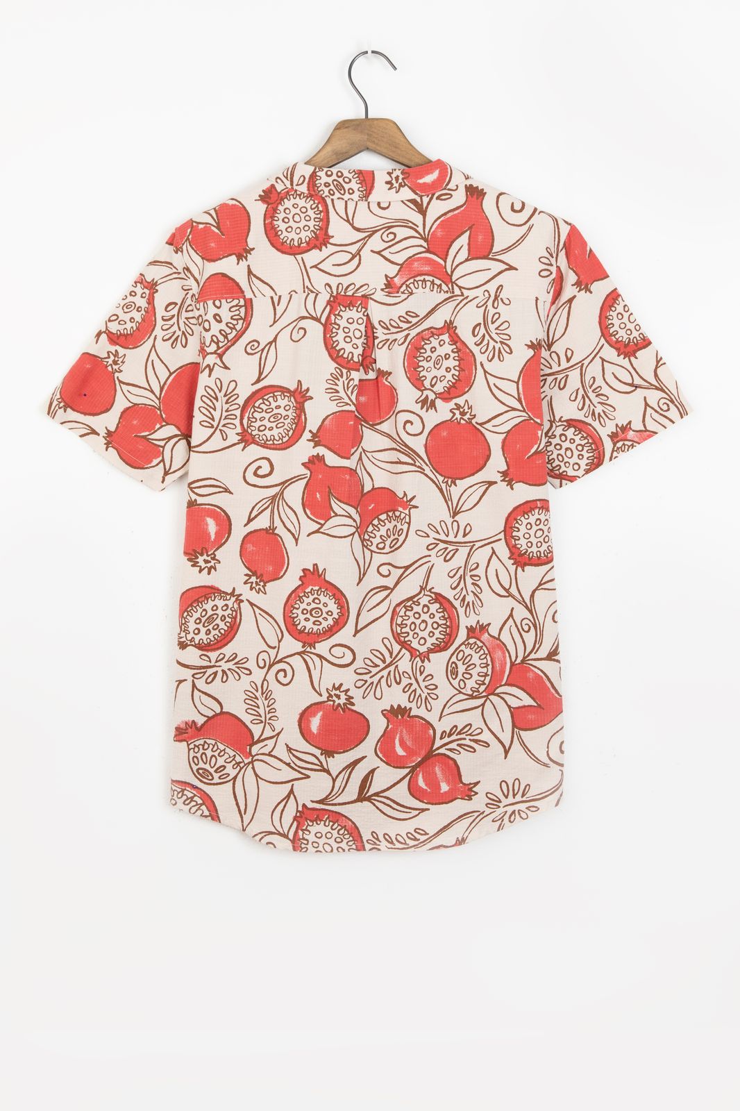 Overhemd met rode granaatappel print