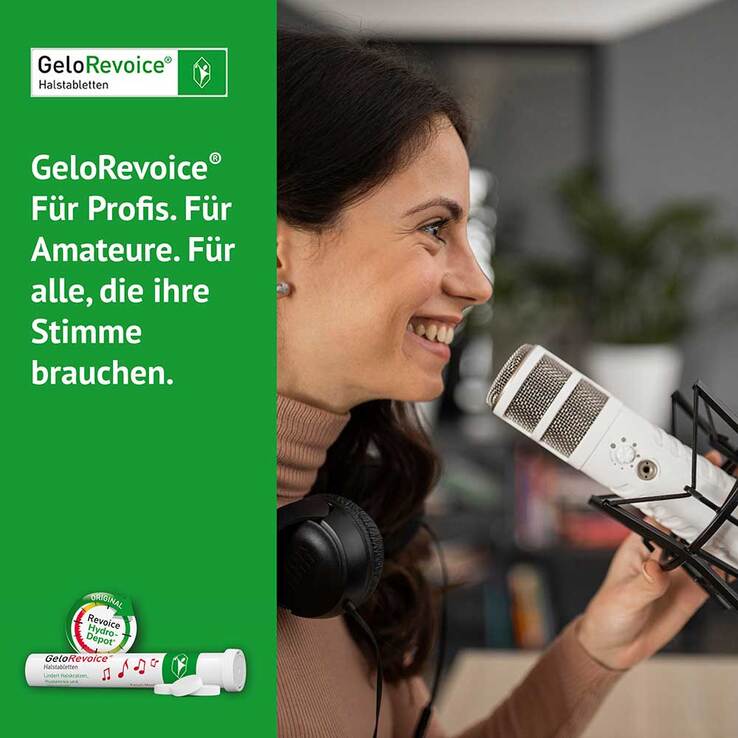 GeloRevoice Halstabletten Kirsch-Menthol bei Heiserkeit & Stimmverlust, 20 St