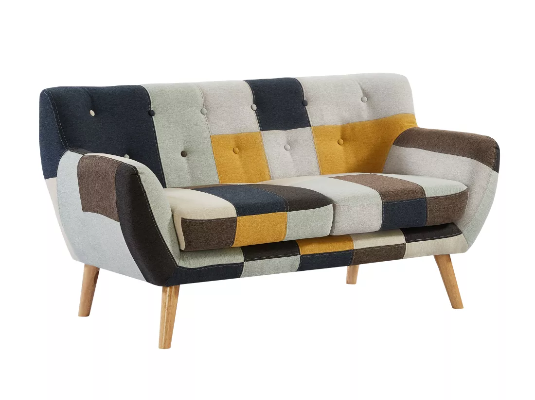 Canapés 3 places 2 places et un fauteuil en tissu patchwork SERTI II