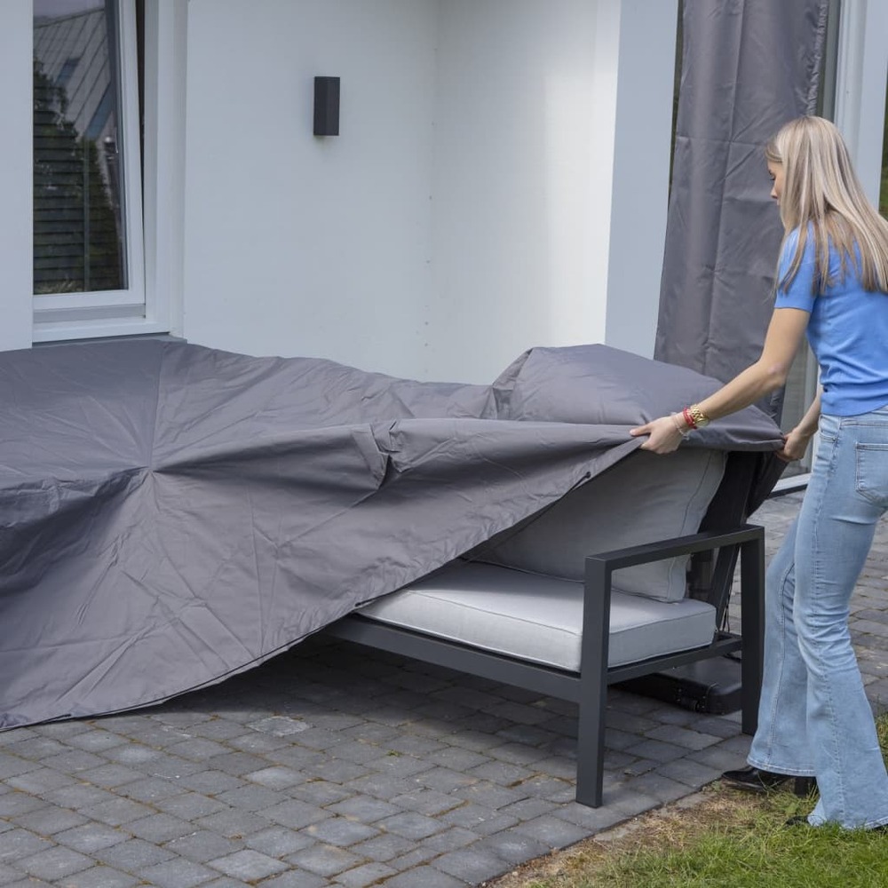 Housse de meubles d'extérieur 235 x 235 x 70 cm gris