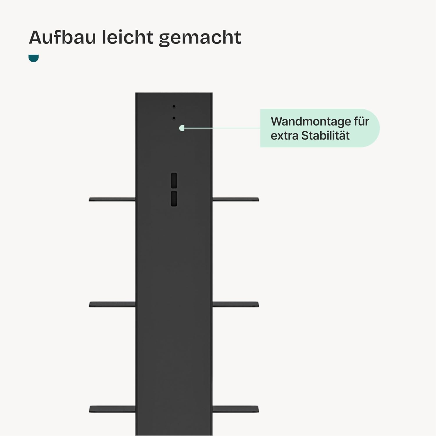[en.casa] Standregal Eksjö CD DVD Regal in schmaler Leiterform mit 10 Ablagen Bücherregal für Wohn- und Schlafzimmer Büro 150 x 39 x 39 cm Schwarz DR8875139
