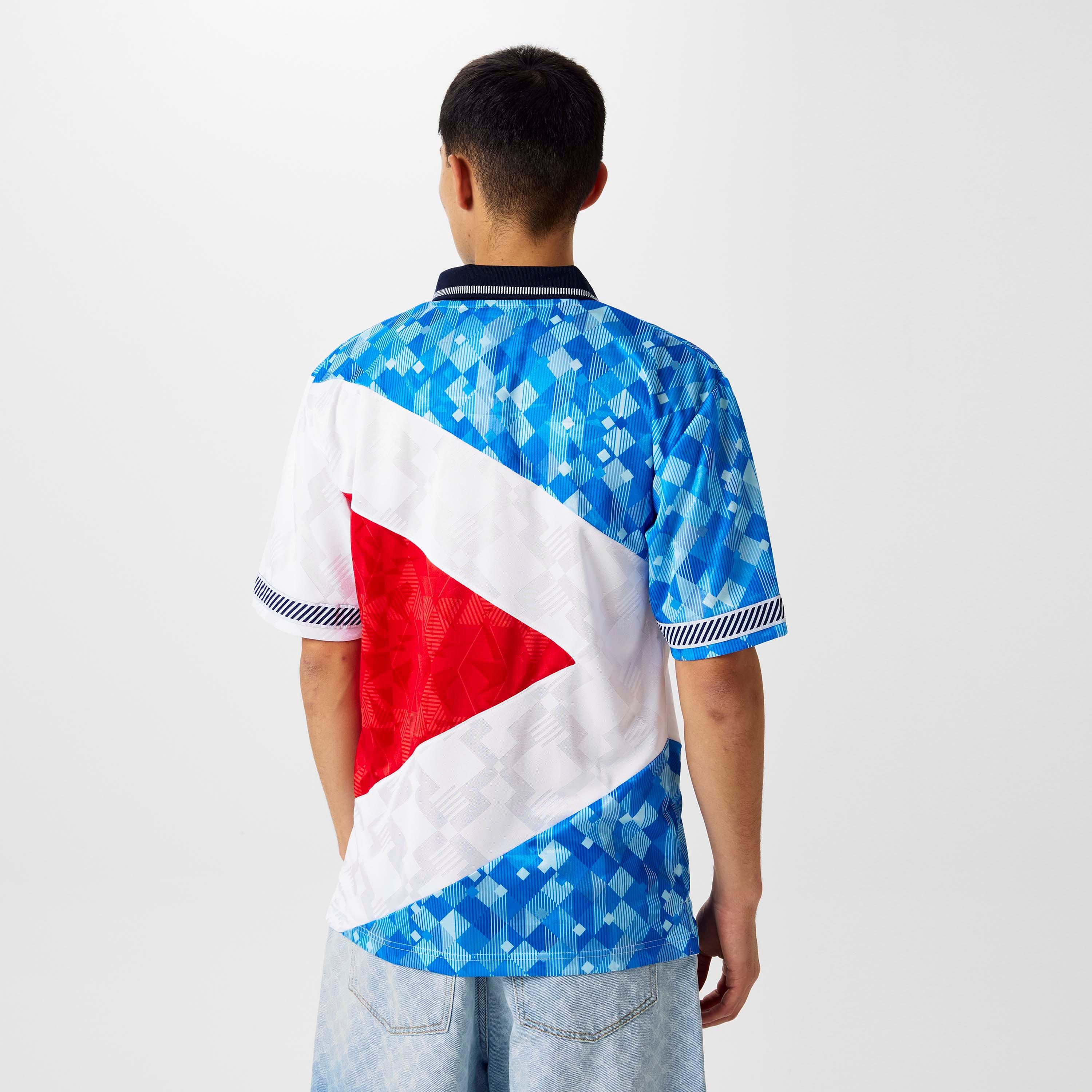 Score Draw Score England 1990 Mash Up Retro Football Shirt