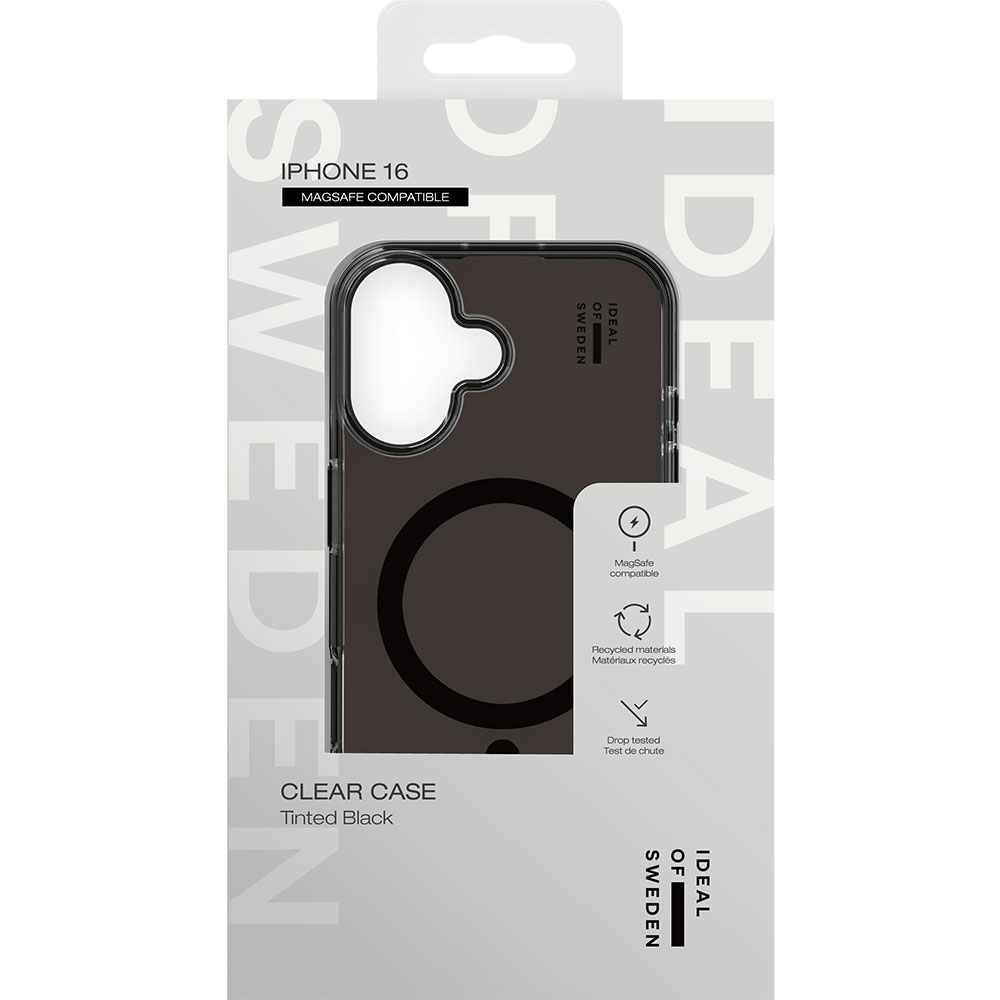 iPhone 16 MagSafe Hardcase Hülle Clear Case Recycled (IDCLCMS-I2461-470) - Tinted Black