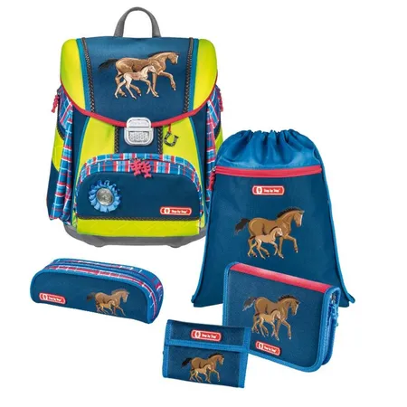 Step by Step Schulranzen-Set TOUCH DIN Horse Family 5-teilig
