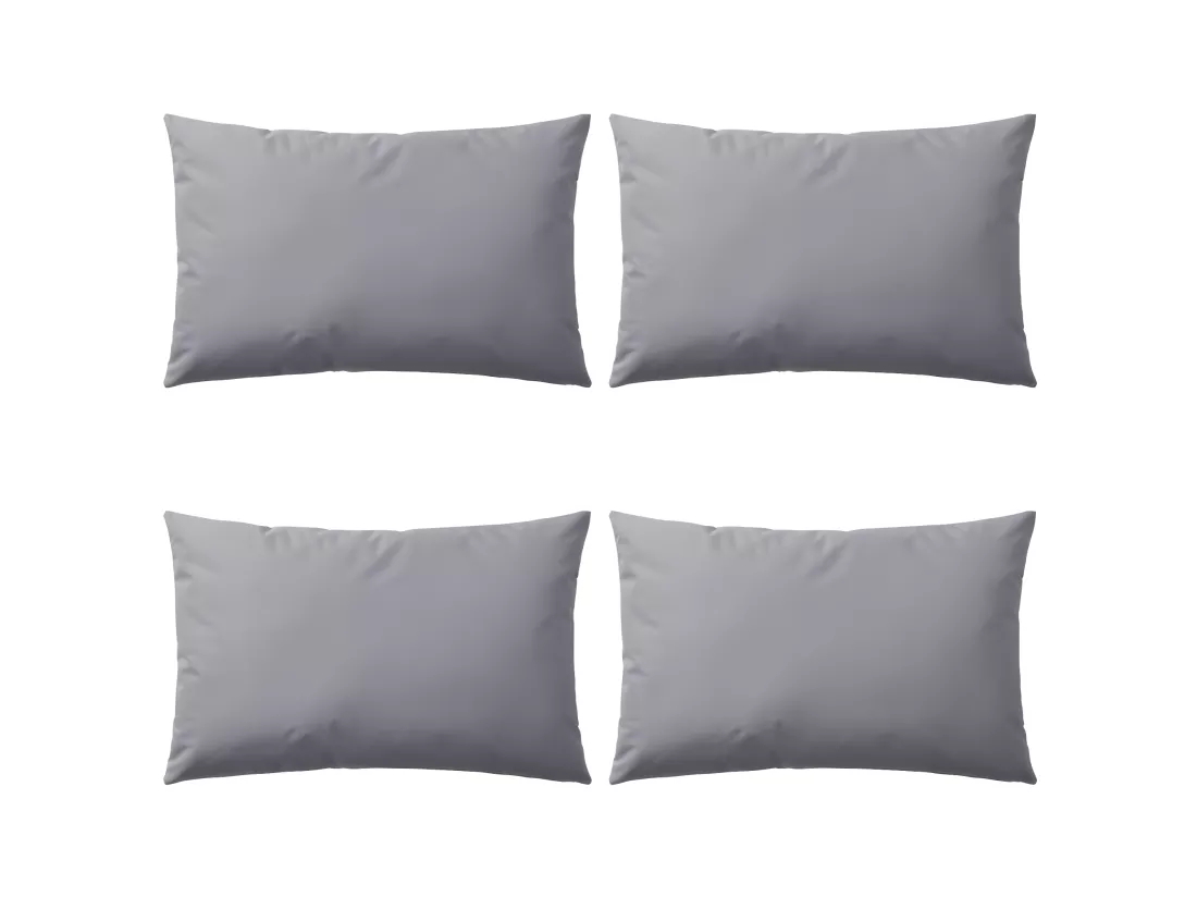 Lot de 4 coussins grise 60 x 40 x 3 cm DEC020105