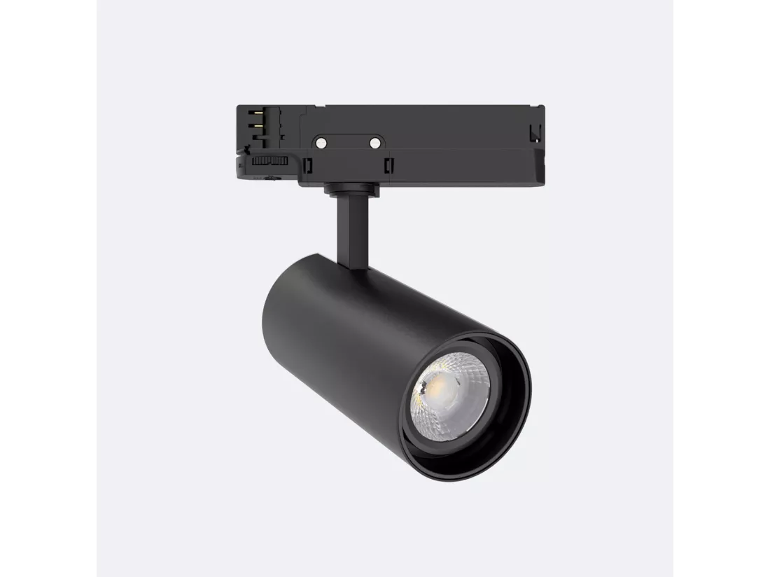 Spot LED sur Rail Triphasé 30W Fasano Dimmable DALI Noir 4000K Blanc neutre