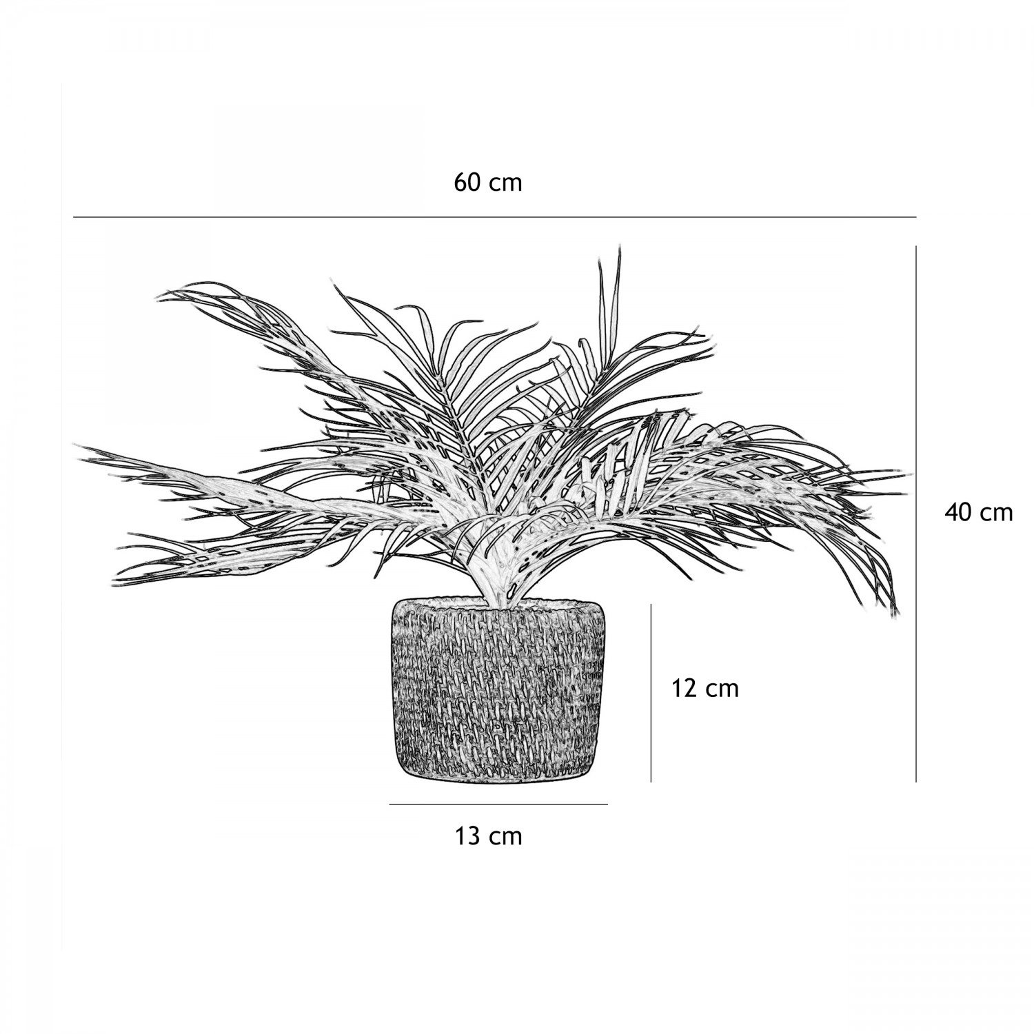 Palmier artificiel areca 40cm