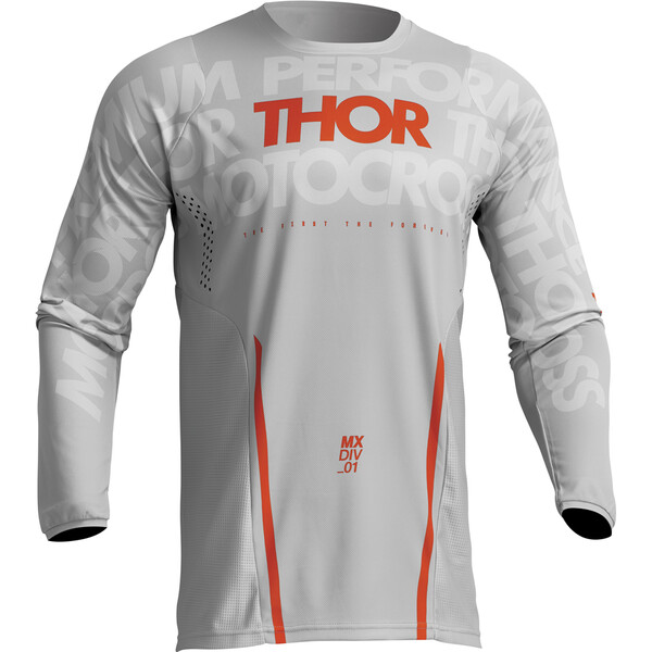 Thor Motocross - Maillot Pulse Mono Gris Clair / Orange