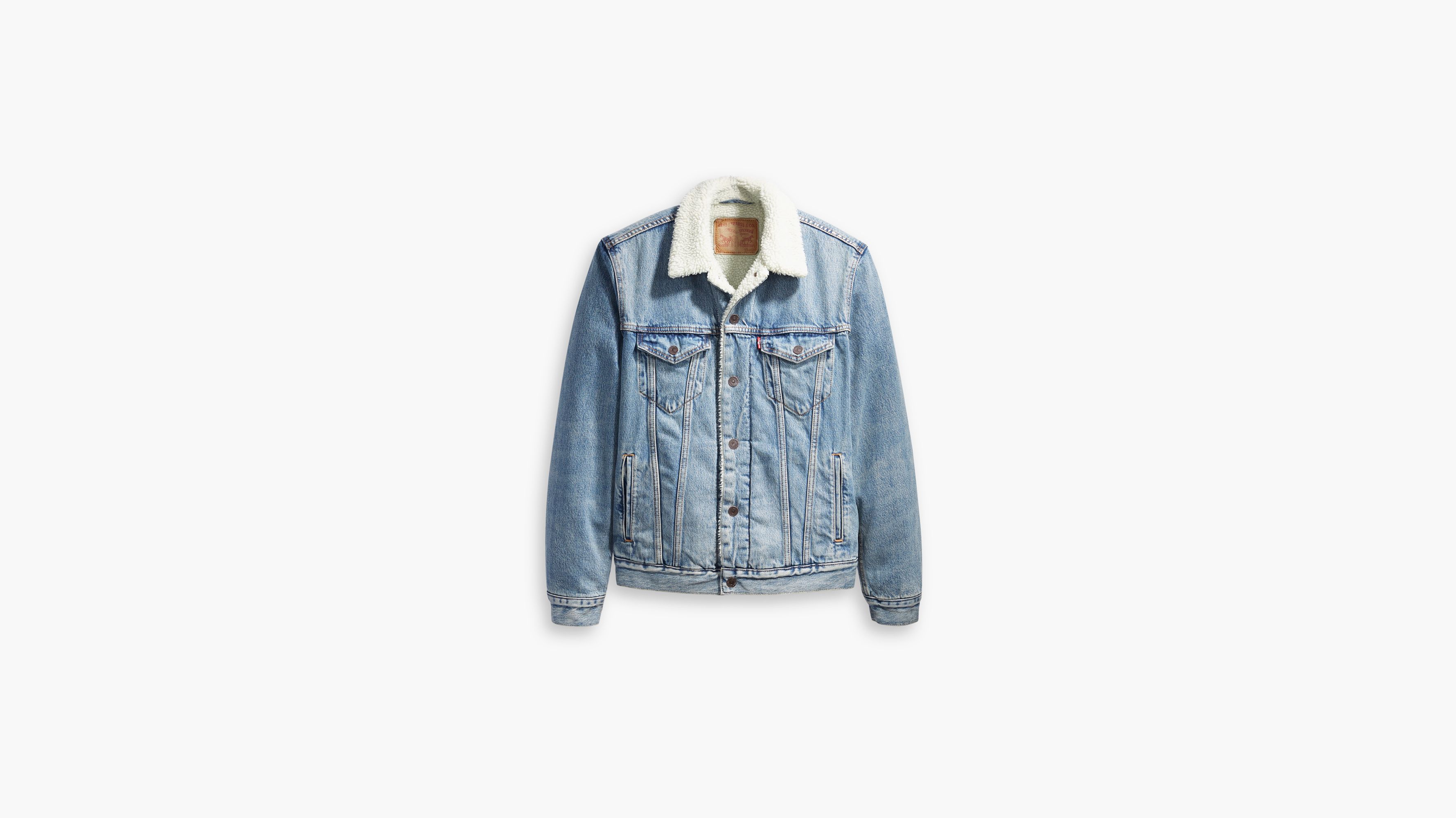 Veste Sherpa Trucker Type III - Mustard 2.0 - Bleu