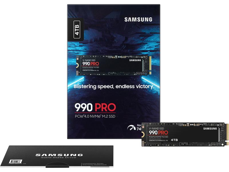 Samsung SSD 990 PRO M.2 2280 NVMe 4000 GB M. 2-Solid State Drive für Gamer mit 4000 GB
