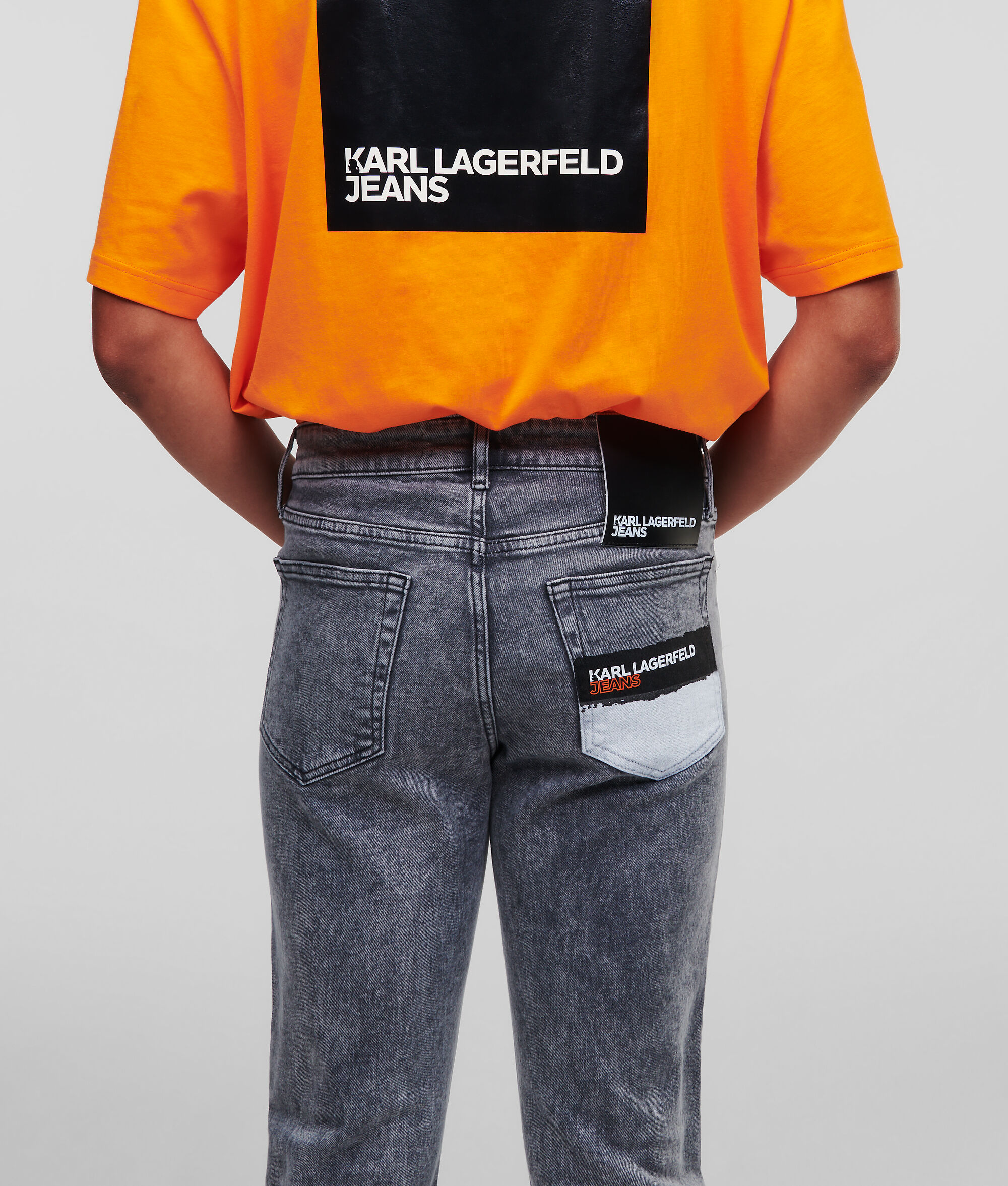 JEAN SLIM AVEC LOGO KLJ PAINT