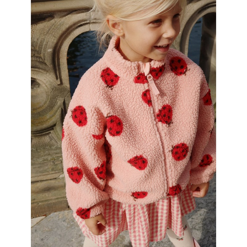 Konges Sløjd<br>Jakke Jody Teddy Ladybug Pink 18 mdr.