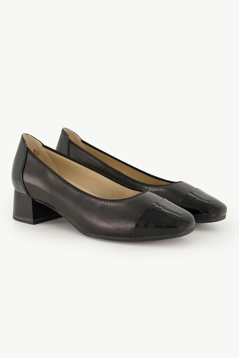 Caprice Leder-Pumps, Lackspitze, Wechselfußbett, Weite H