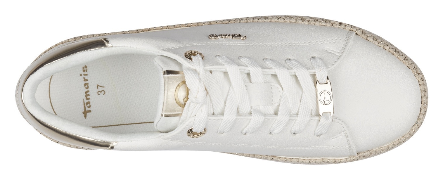 Tamaris Plateausneaker  , Freizeitschuh, Halbschuh, Schnürschuh mit Textilkordel am Plateau
