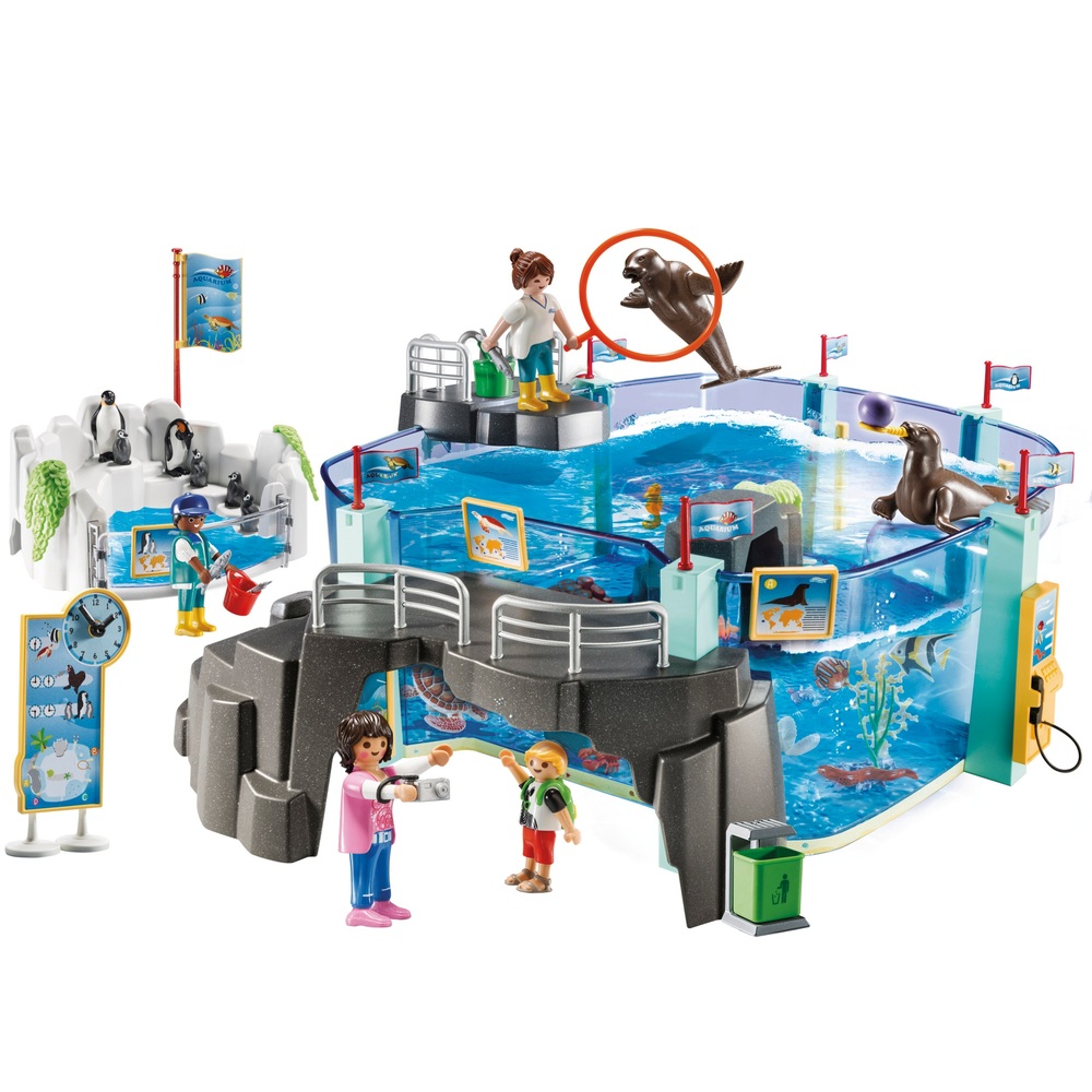 Playmobil 70537 Familien-Spaßtag im Aquarium & Pinguingehege Set