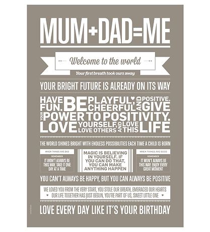 I Love My Type Poster - A3 - Love Typography - Mum+Dad=Me